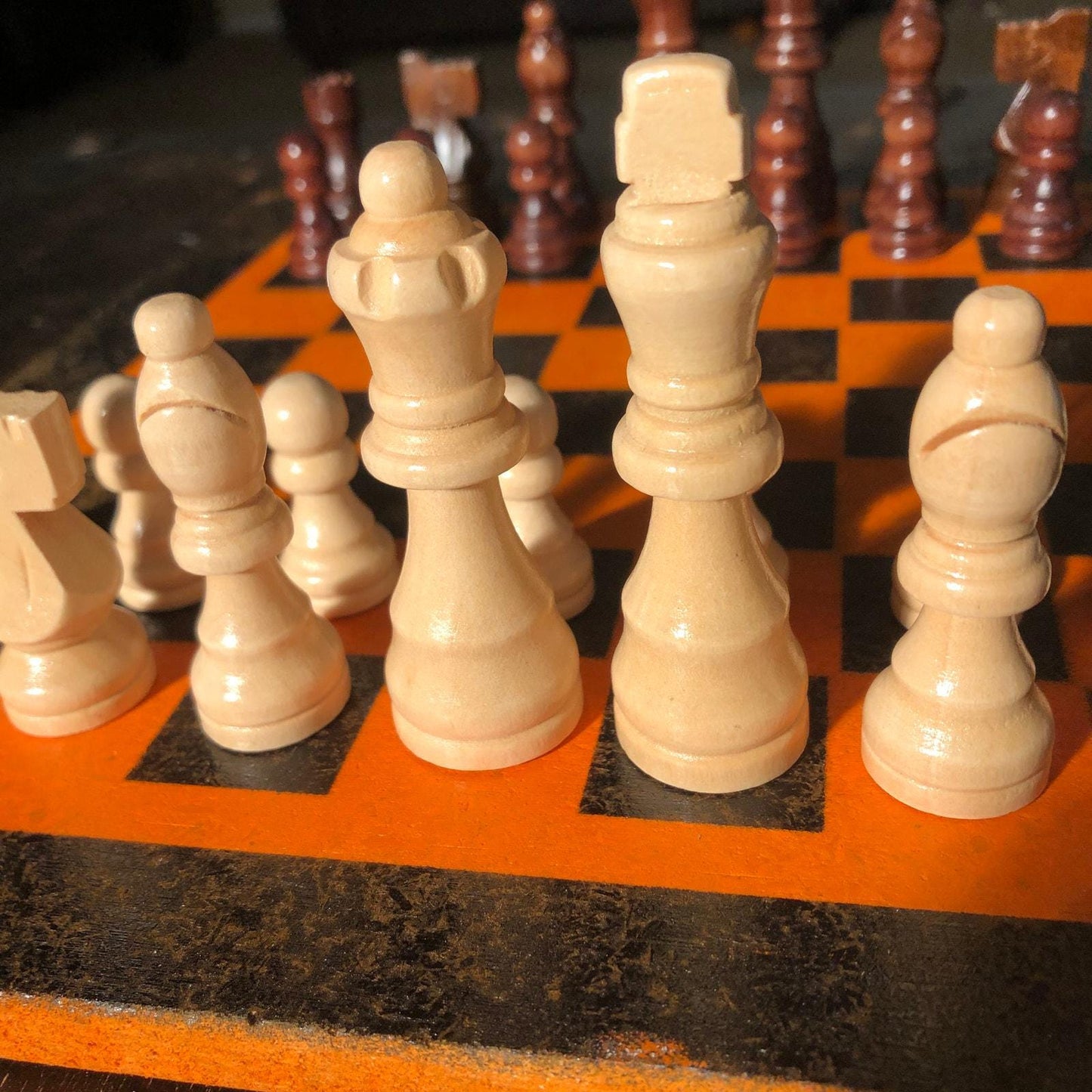 Chess Set - Orange & Black Edition