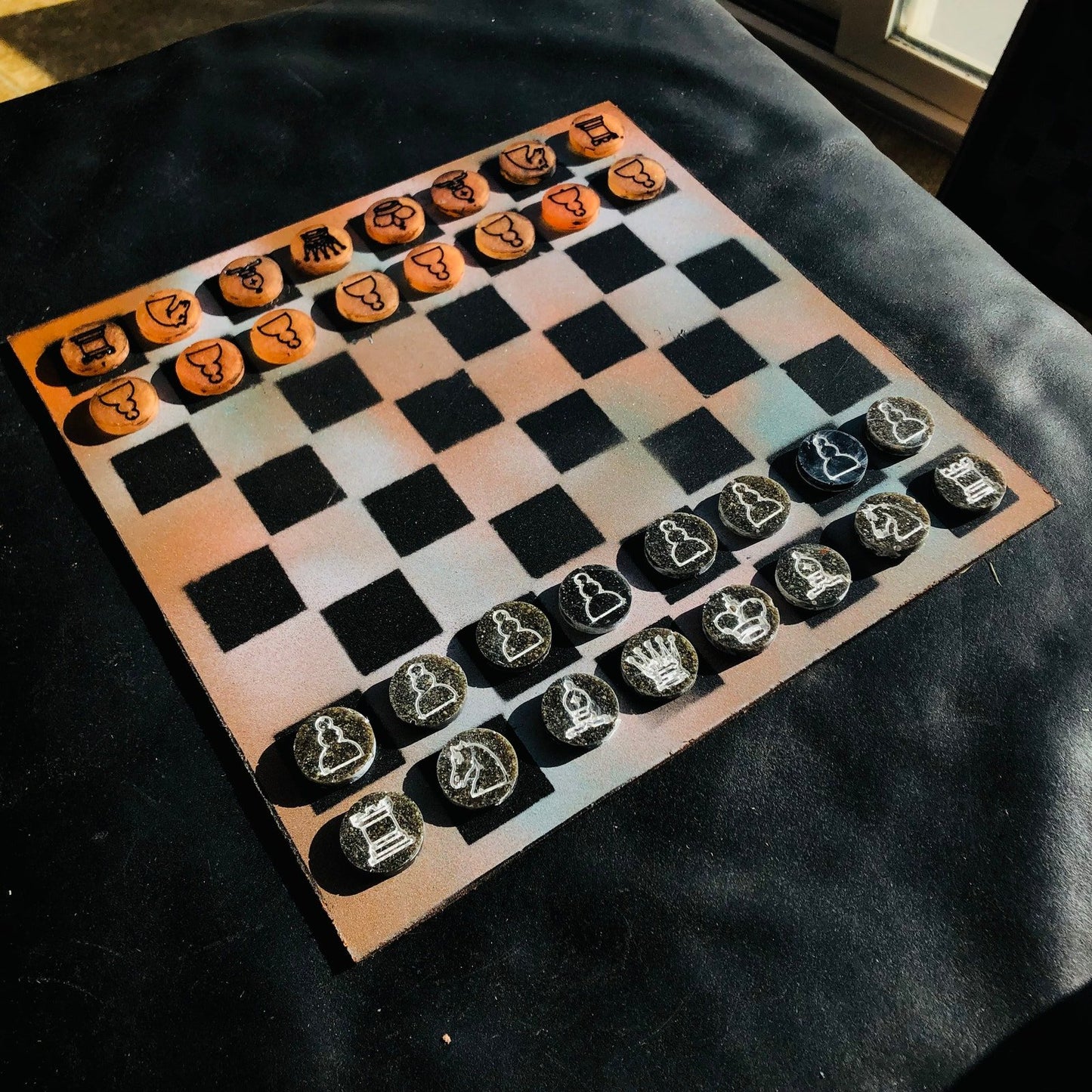 Chess Set - Orange Cream