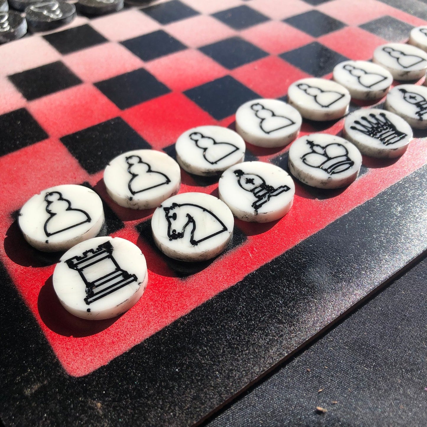 Chess Set - Racing Red