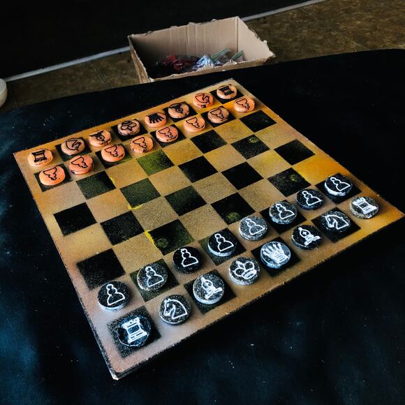 Chess Set - Orange Rust