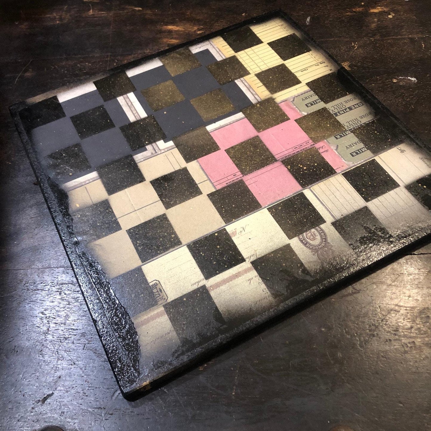 Scrapbook Chess Set - Postcard Pattern