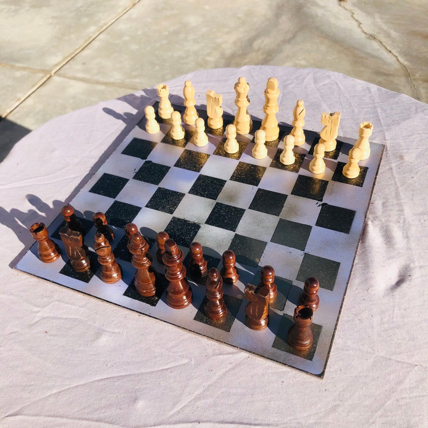 Chess Set - Gray Golden Tint