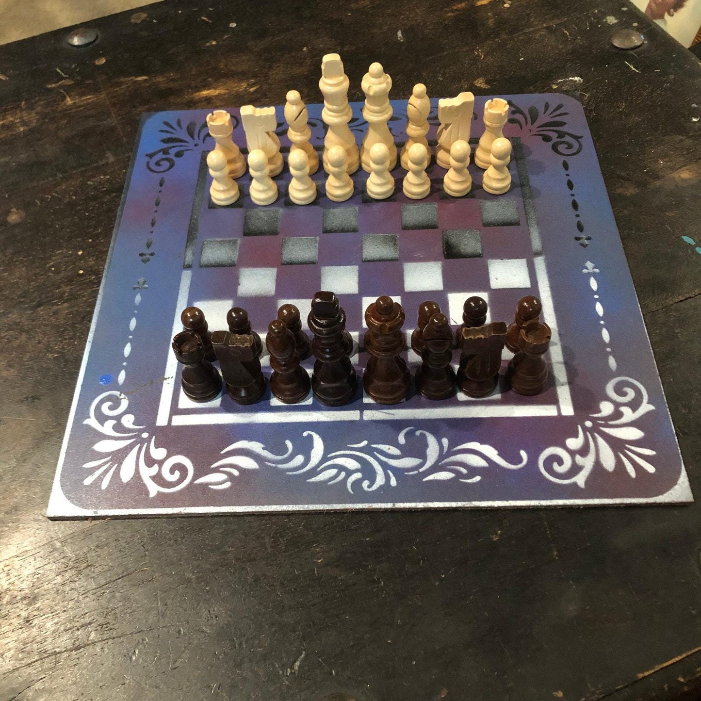 Chess Set - Blue Violet Mix