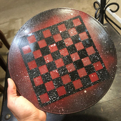 Vinyl Chess Set - Red Galaxy (Resin Pieces)