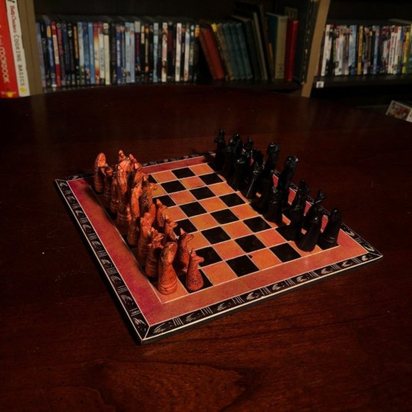 African Vintage Chess Set - Fancy Kenyan Chess Board