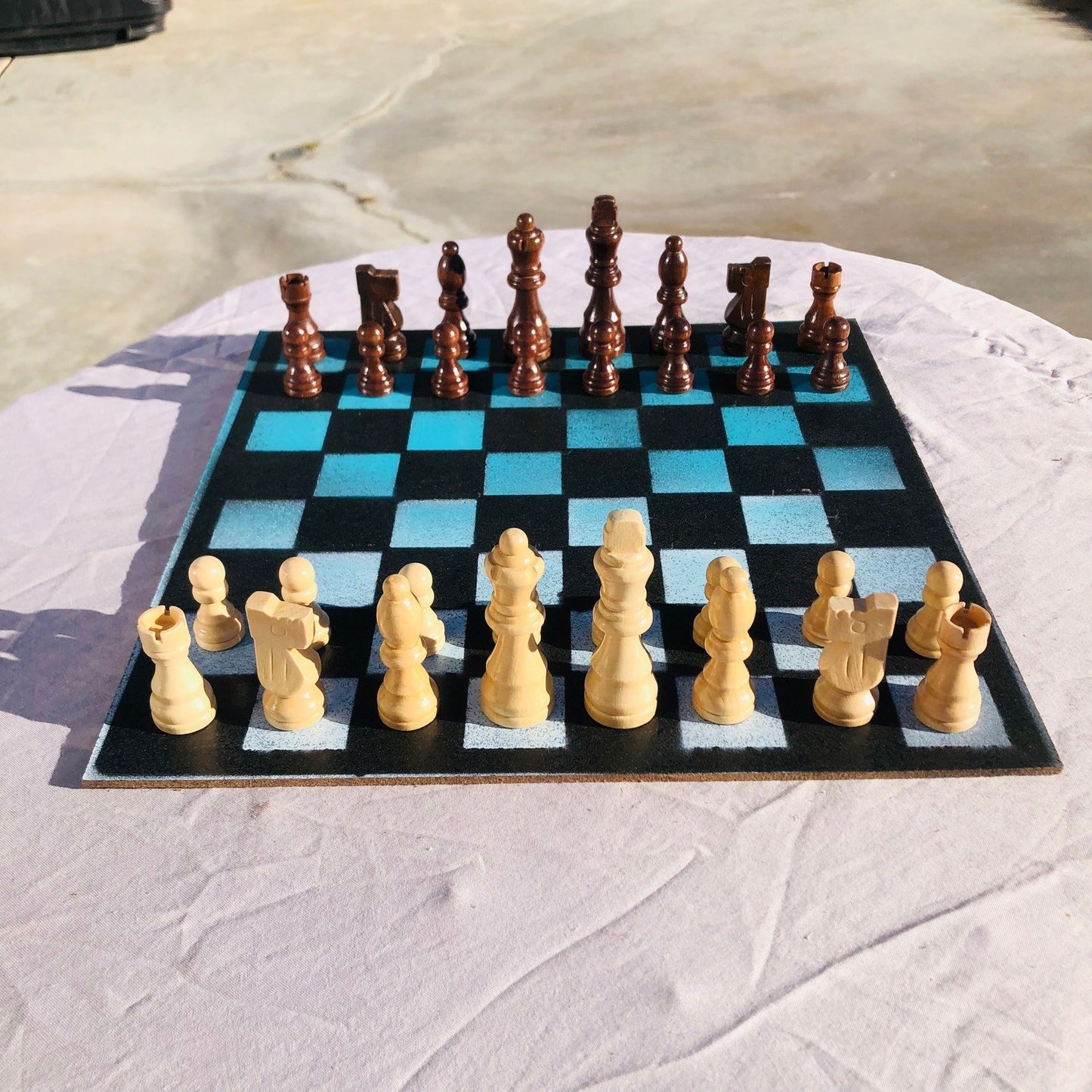 Chess Set - Fading Sky Blue