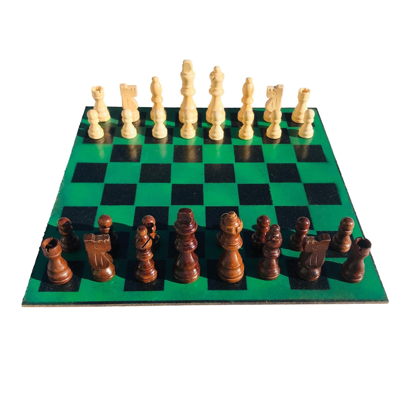 Chess Set - Green & Black