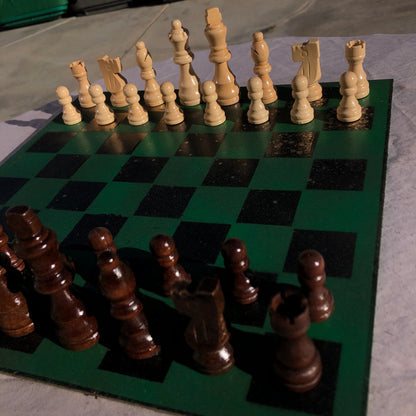 Chess Set - Greenish Gold