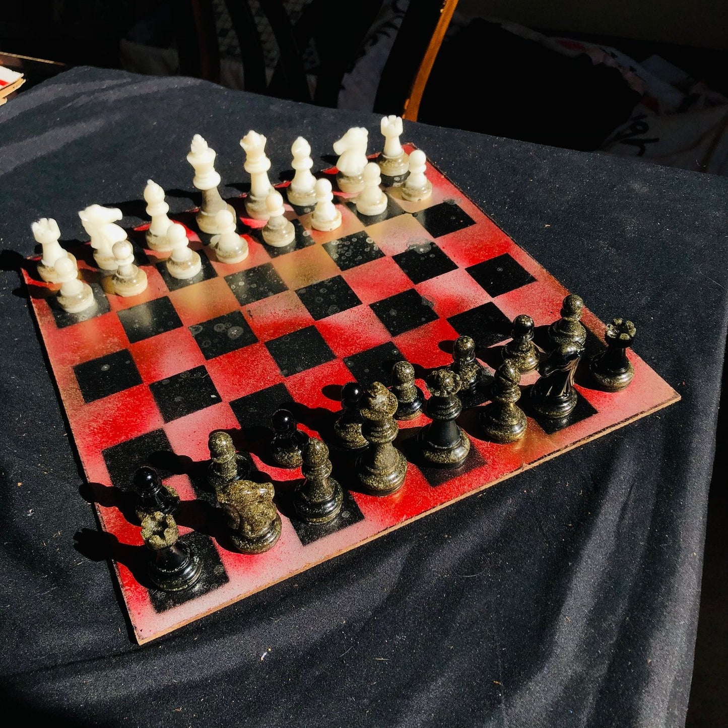 Chess Set - Rustic Red Royal