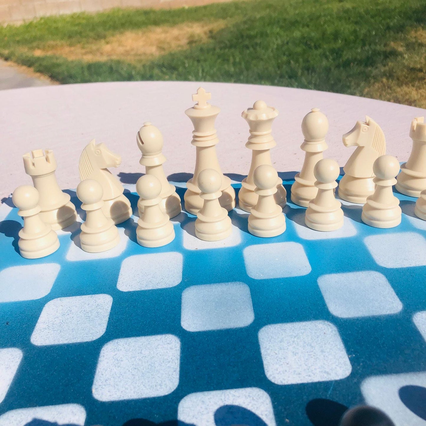 Large Chess Set - Blue & Black