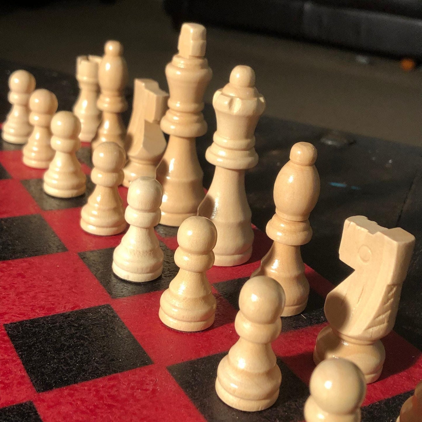 Chess Set - Classic Black & Red