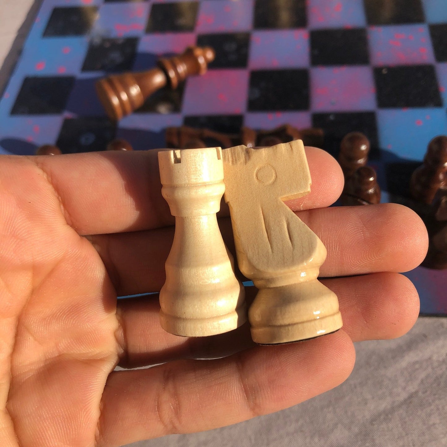 Chess Set - Purple & Blue