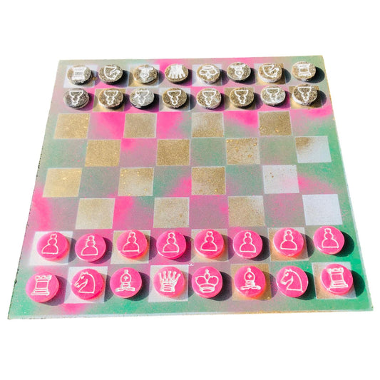 Chess Set - Pink Golden Sunset