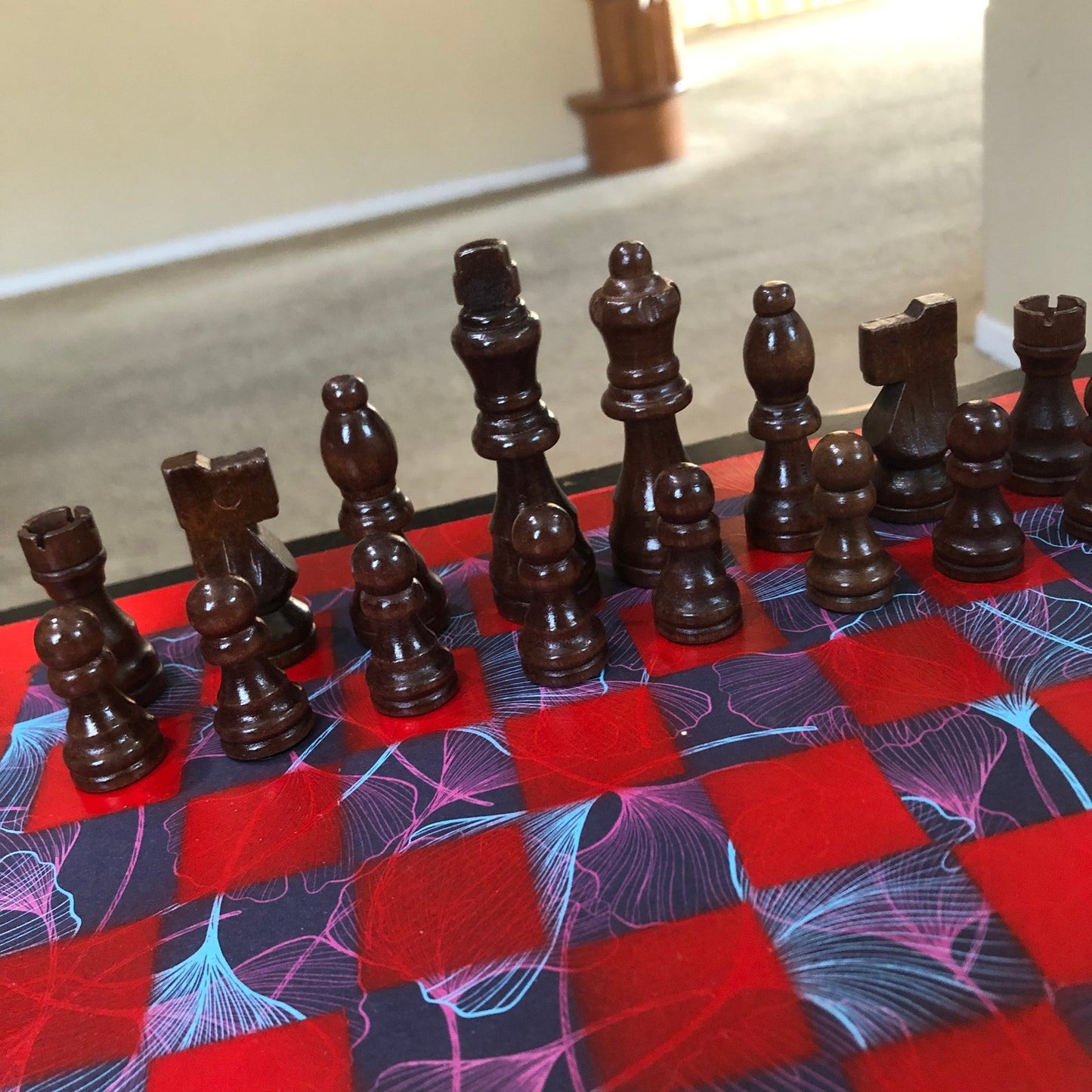 Scrapbook Chess Set - Candy Red Void