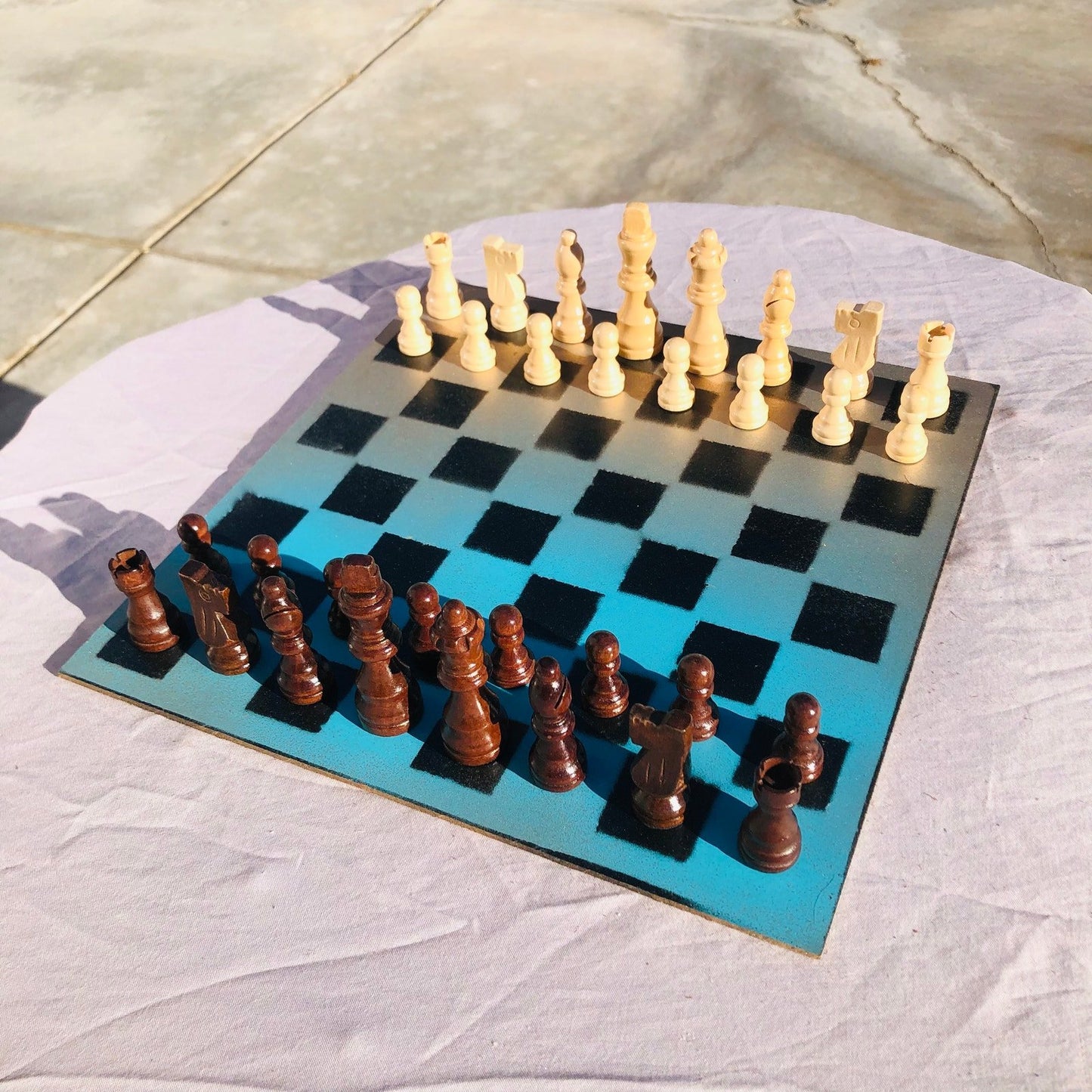 Chess Set - Blue Fade