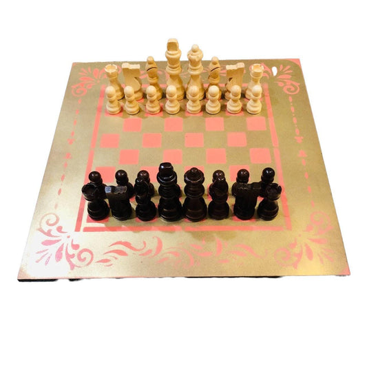 Chess Set - Golden Peach Pink