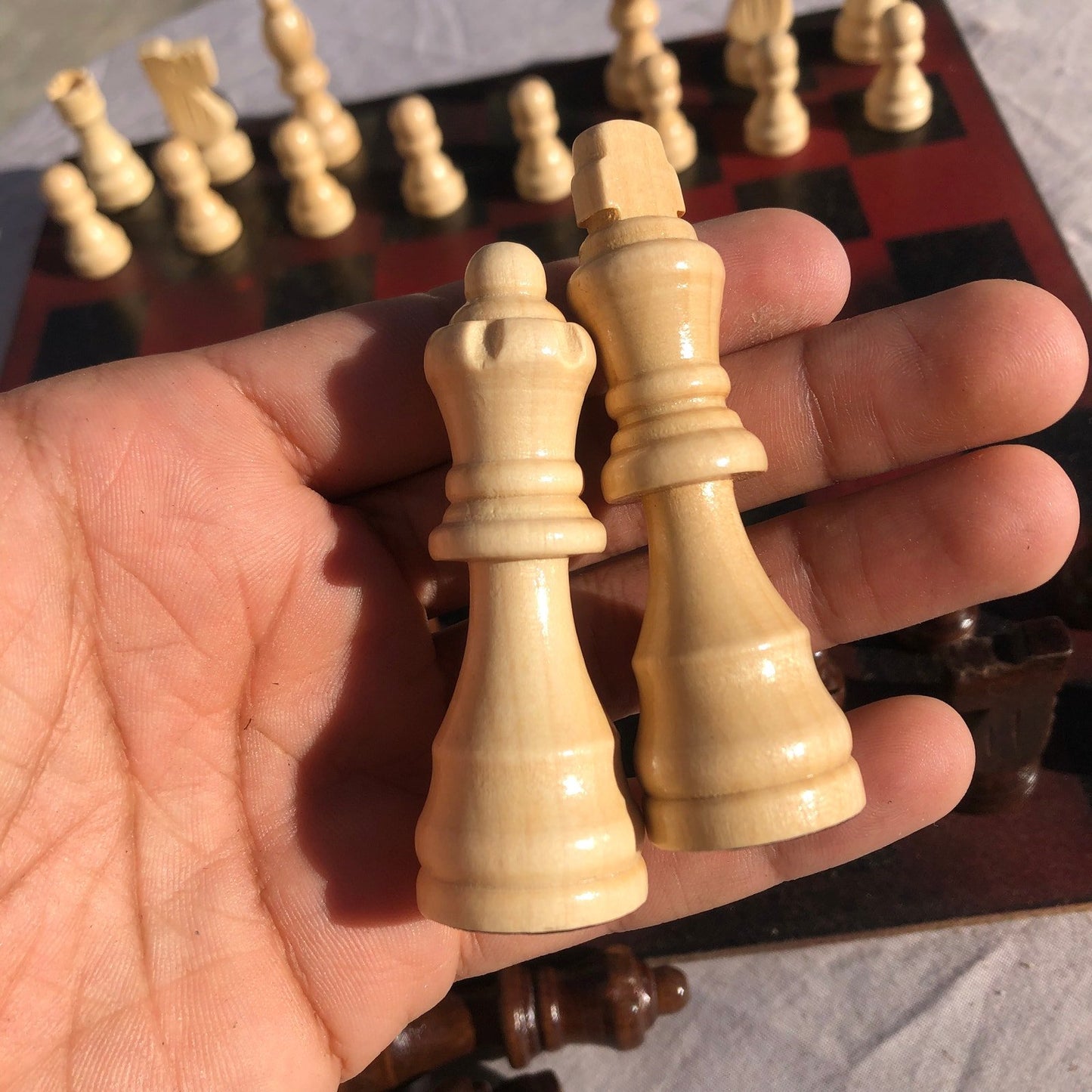 Chess Set - Red Gold Tint