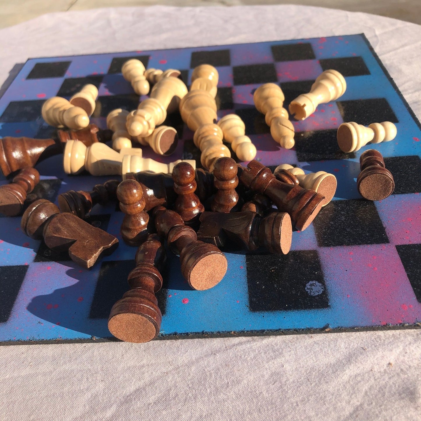 Chess Set - Purple & Blue