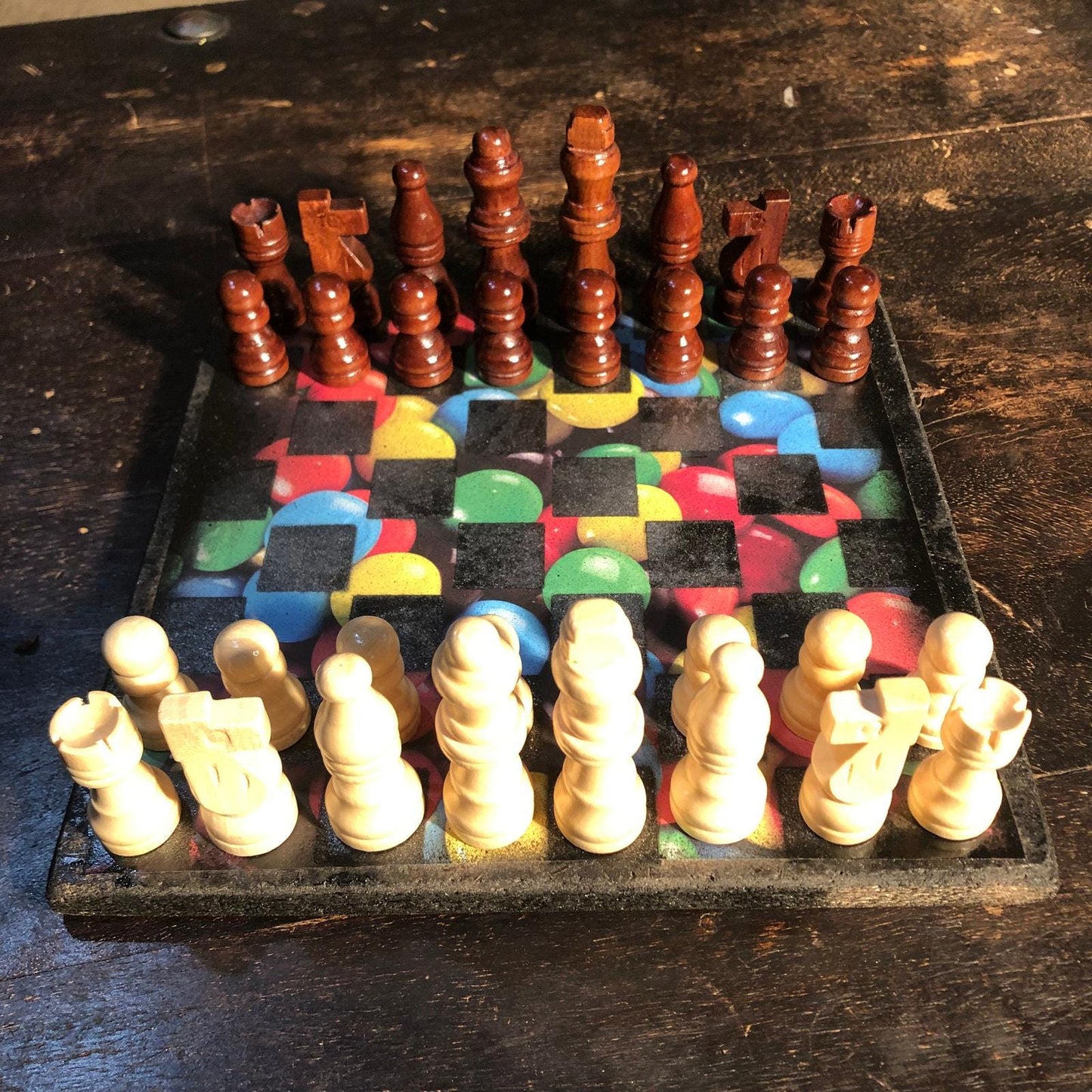 Scrapbook Chess Set - Candy Pieces