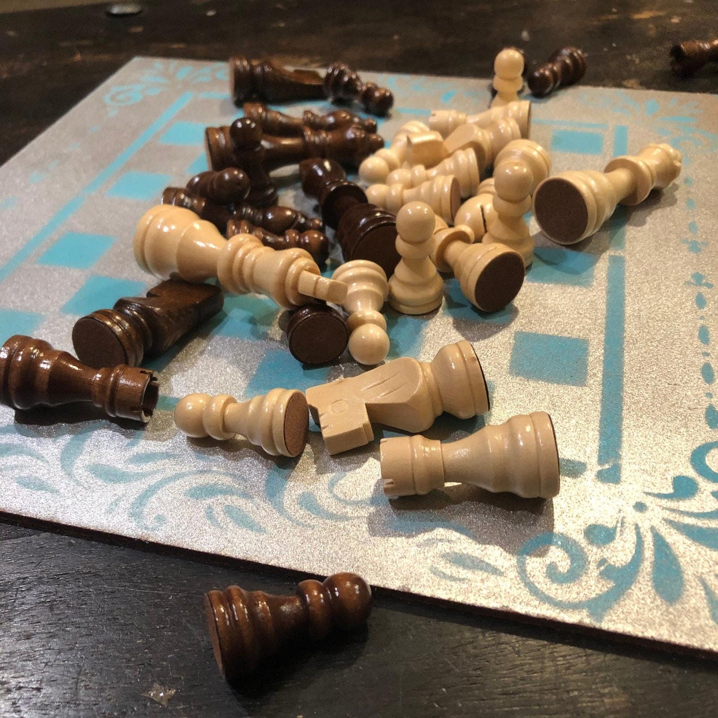 Chess Set - Gold Mint