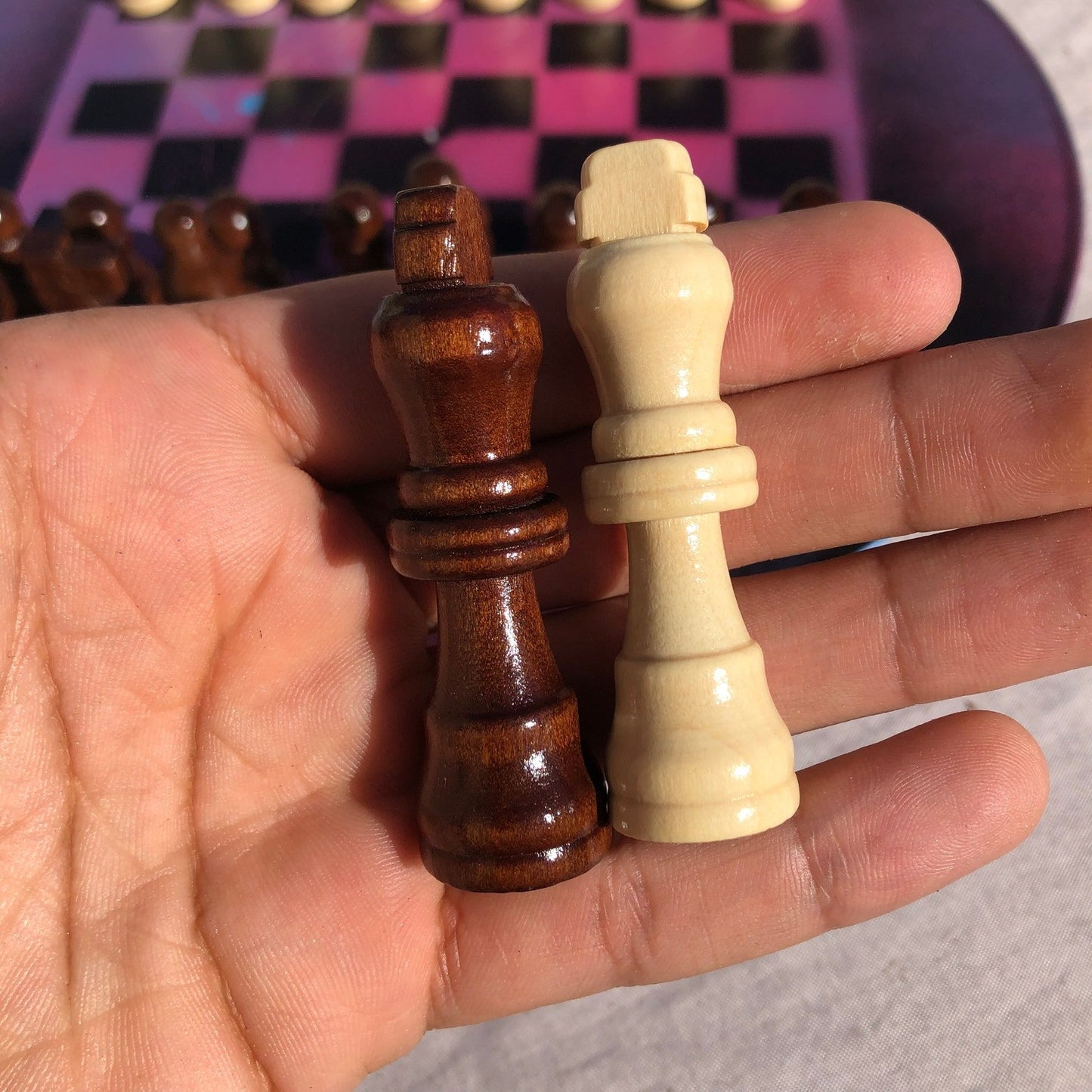 Vinyl Chess Set - Pink Horizon