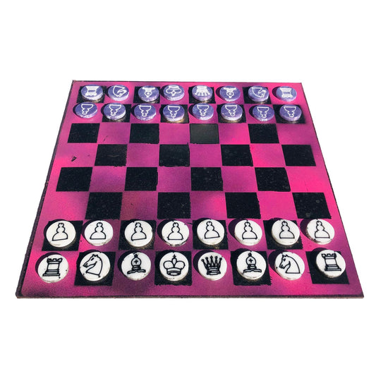 Chess Set - Pink & Black