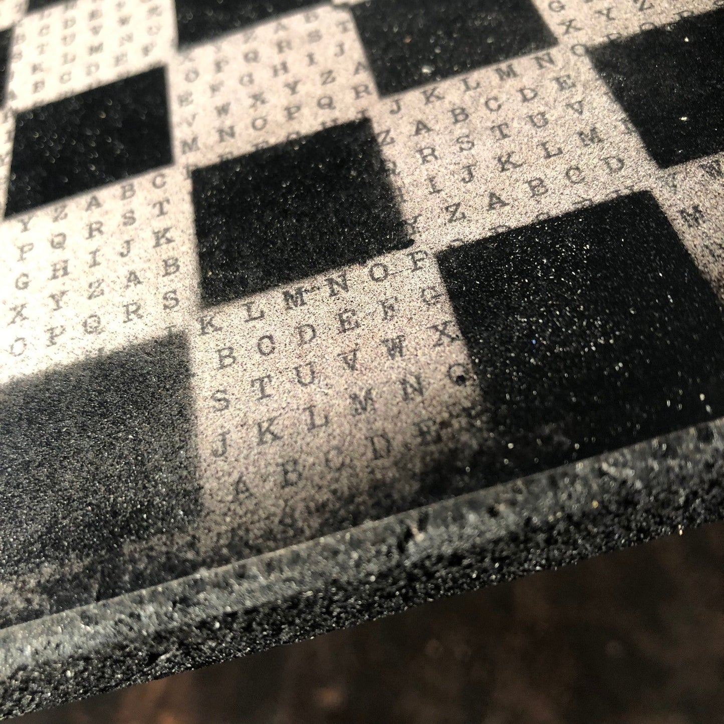 Scrapbook Chess Set - Black letters