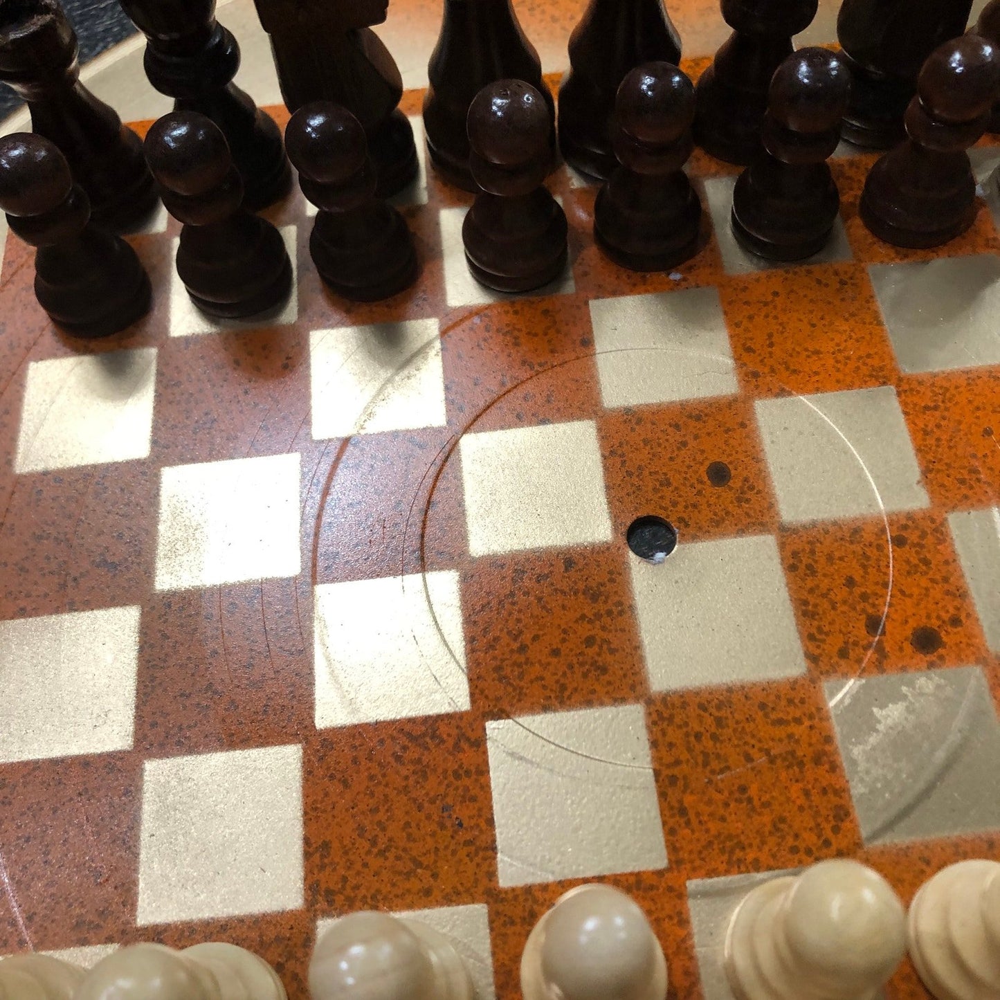 Vinyl Chess Set - Orange Gold Sunset