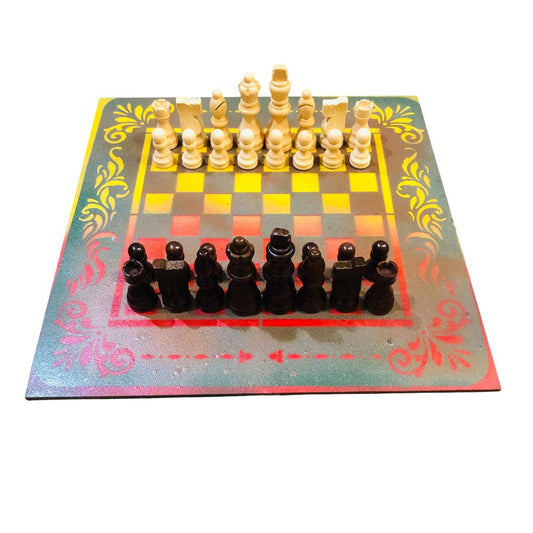 Chess Set - Knight's Yellow & Red