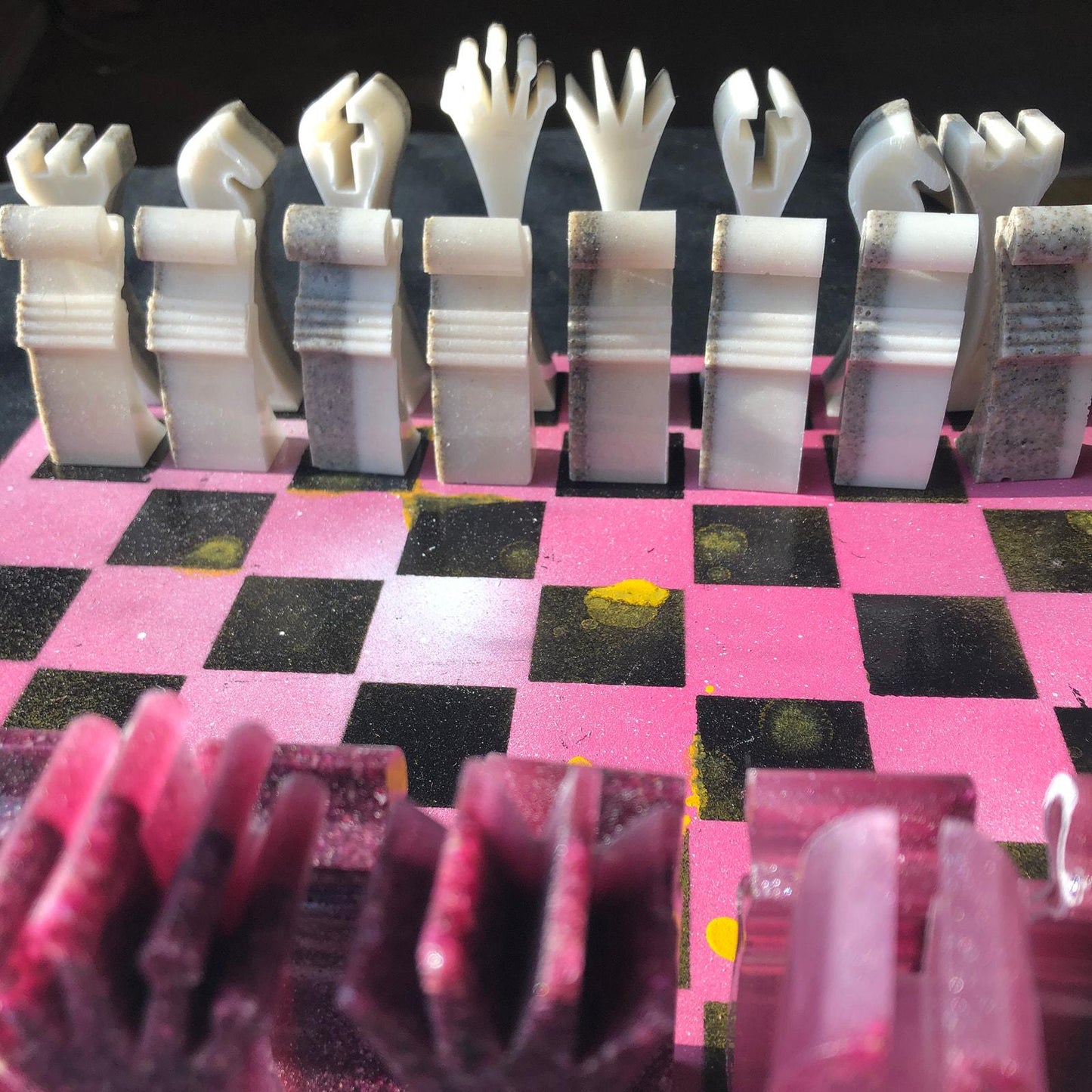 Chess Set - Pink & White