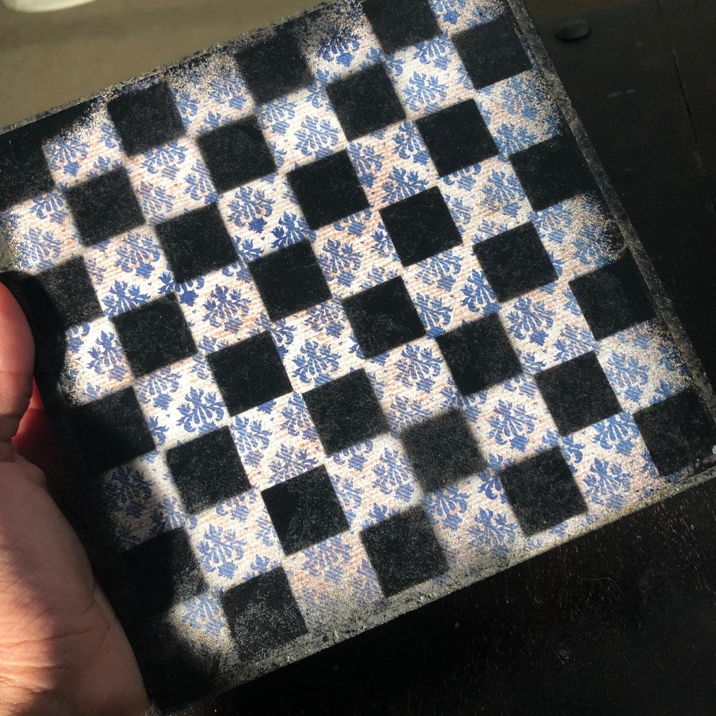 Scrapbook Chess Set - Elegant Blue