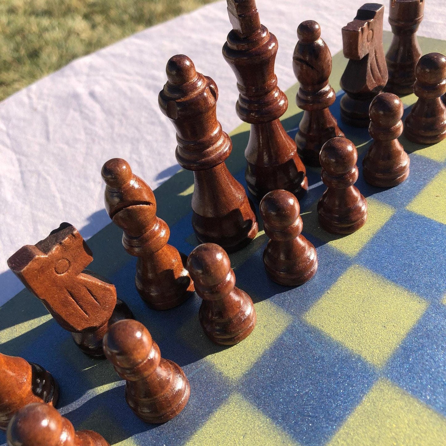 Chess Set - Yellow Blue Mix