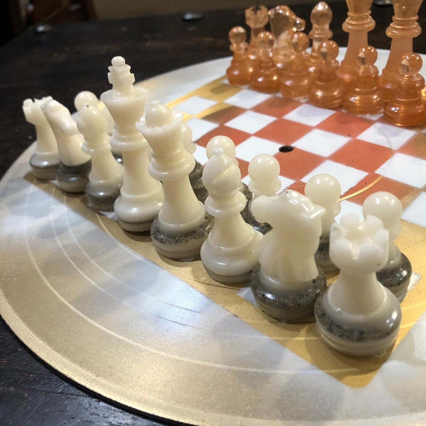 Vinyl Chess Set - Royal Gold (Resin Pieces)