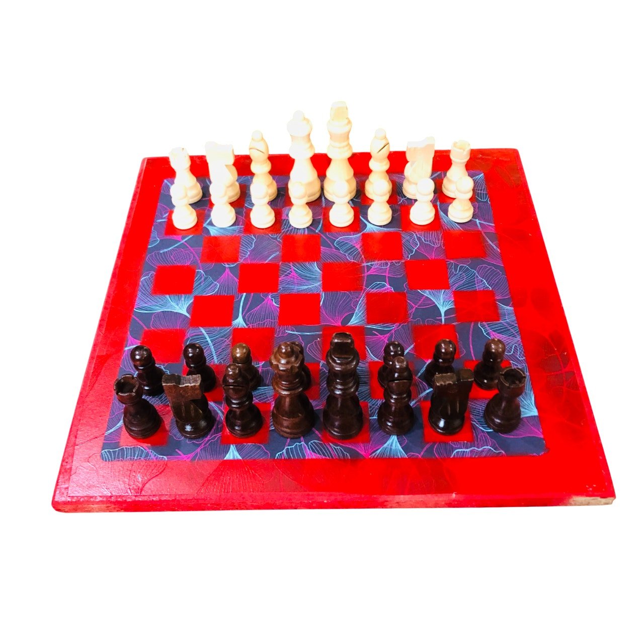 Scrapbook Chess Set - Candy Red Void