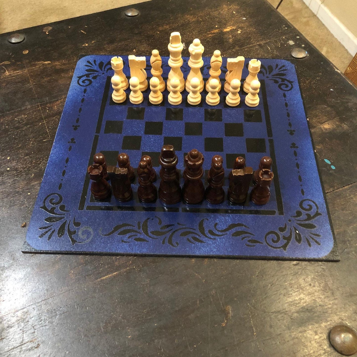 Chess Set - Navy Blue