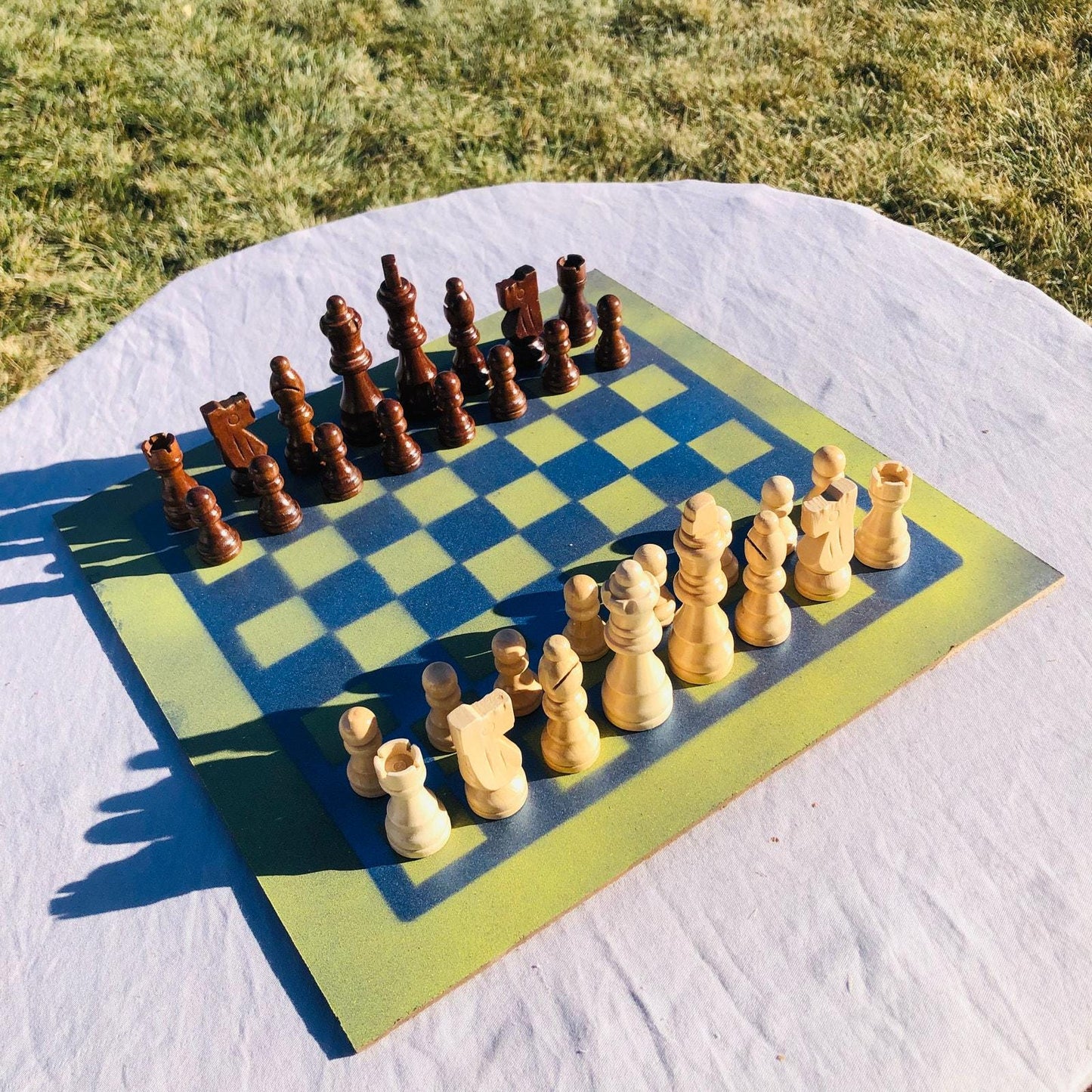 Chess Set - Yellow Blue Mix