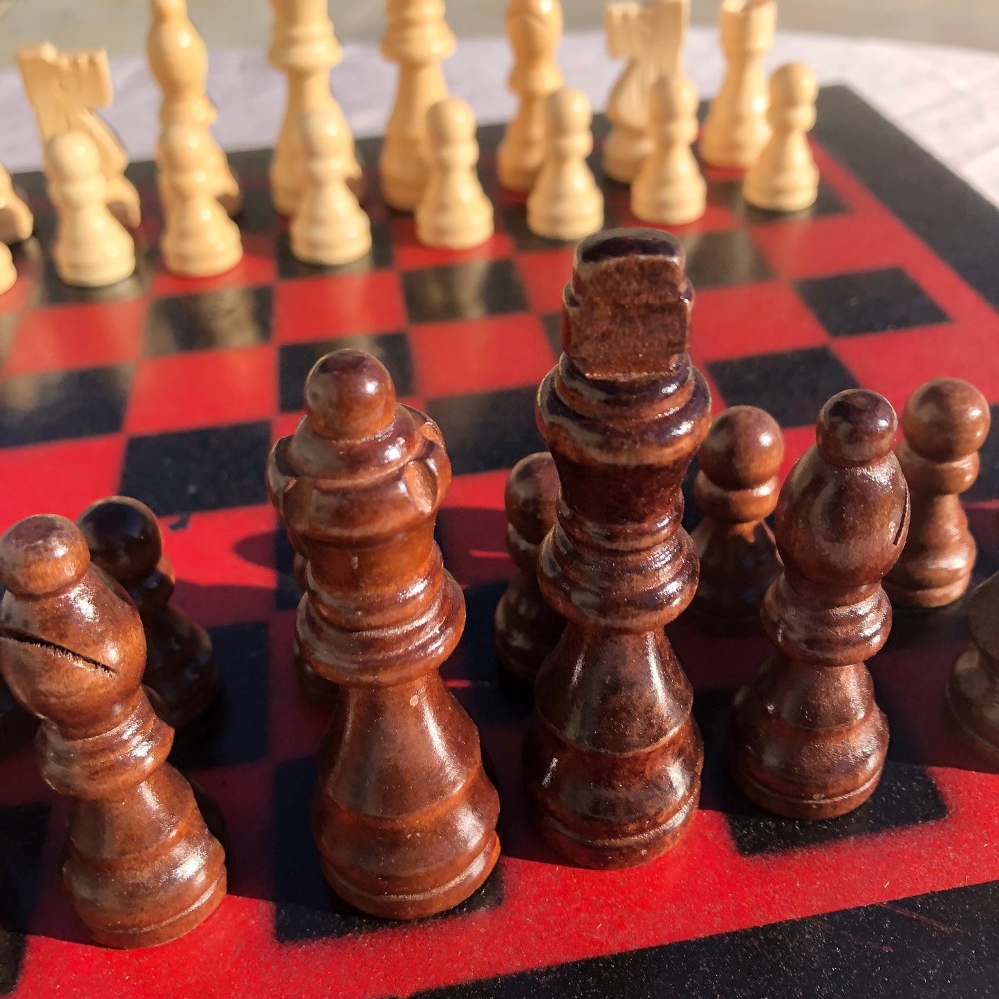 Chess Set - Red & Black