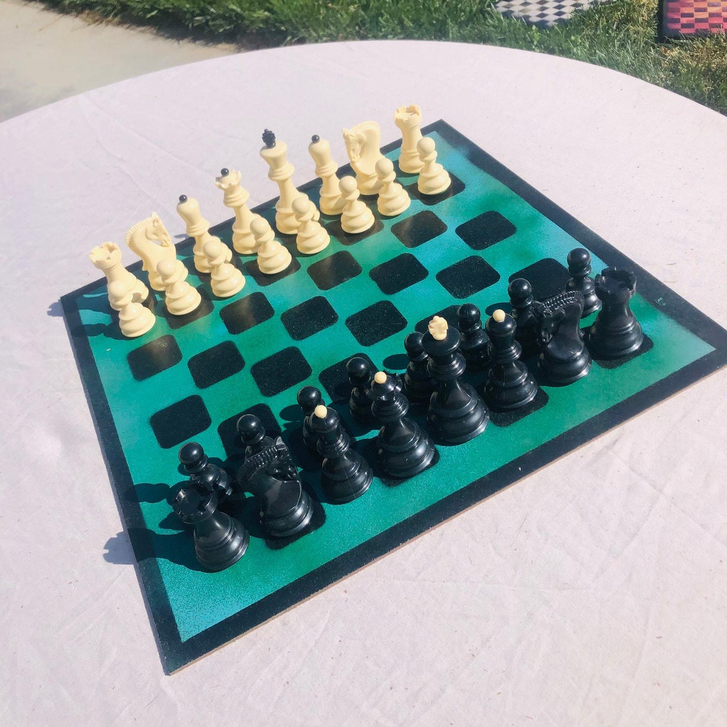 Large Chess Set - Dark Green