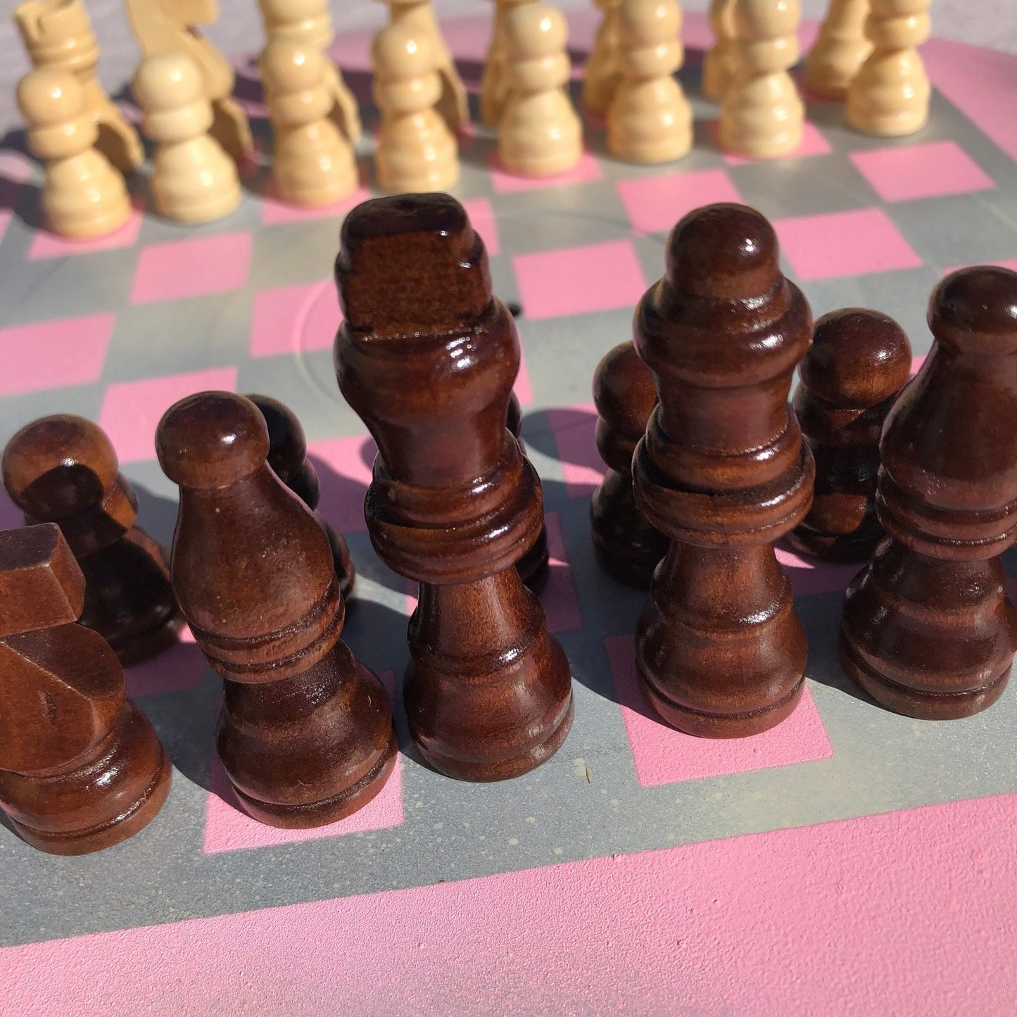 Vinyl Chess Set - Lemonade Pink