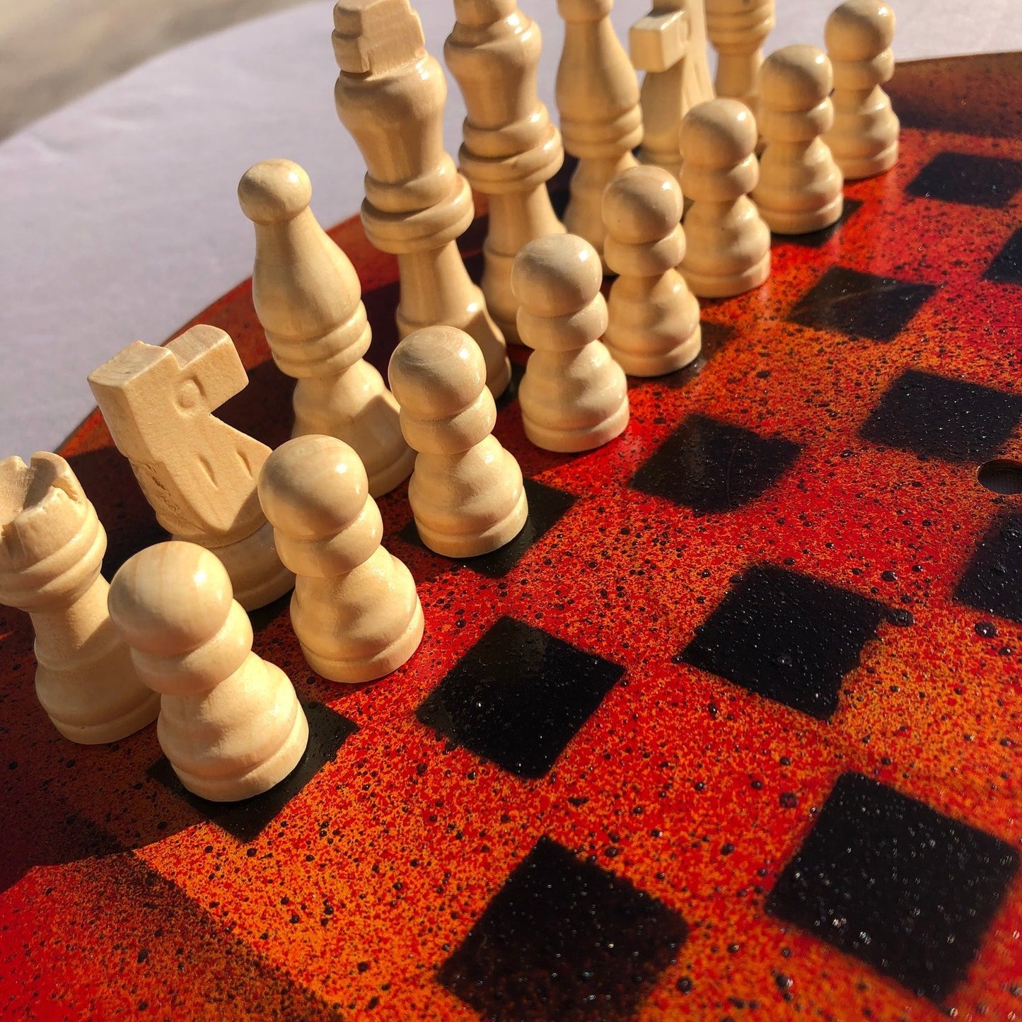 Vinyl Chess Set - Lava Red Edition