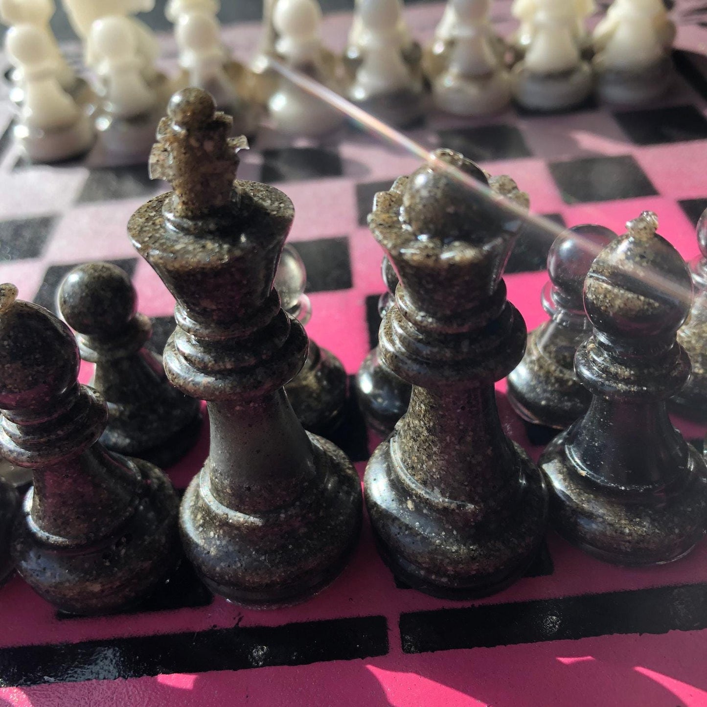 Chess Set - Pink & White Royal