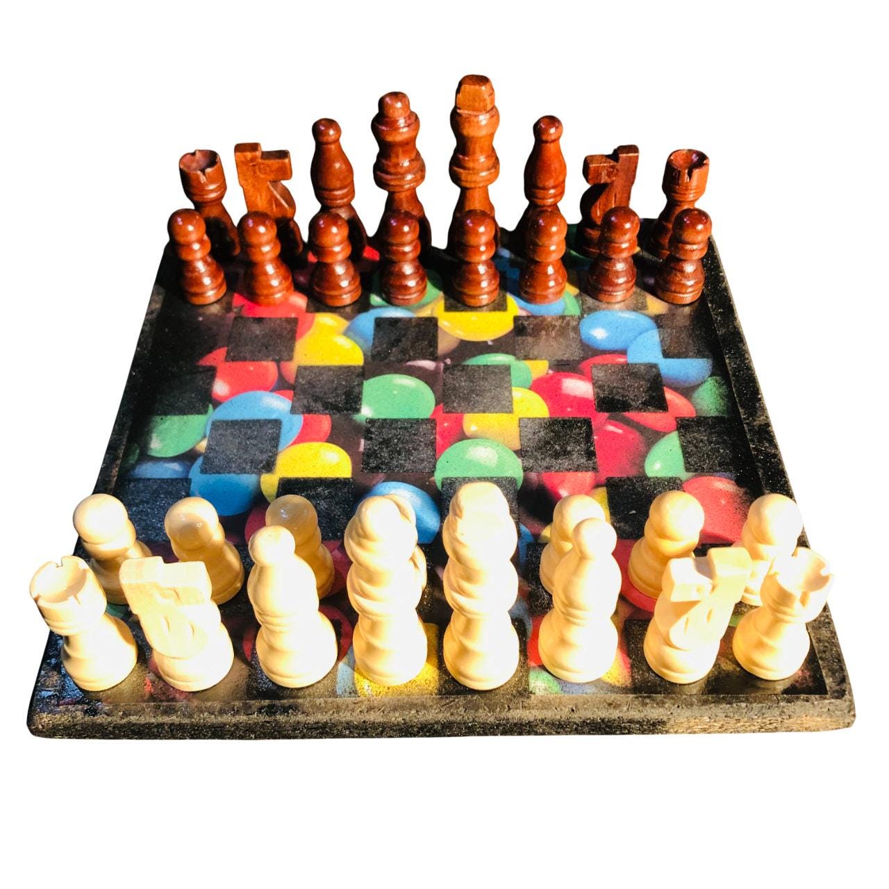 Scrapbook Chess Set - Candy Pieces