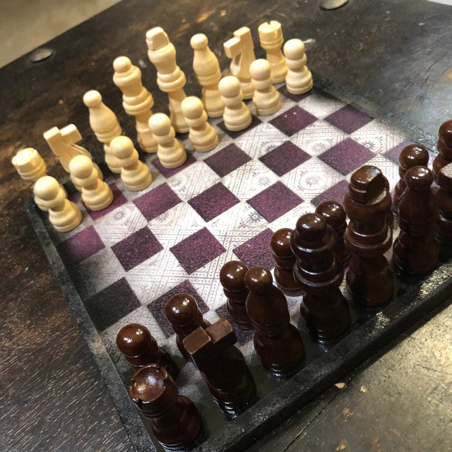 Scrapbook Chess Set - Purple Royal