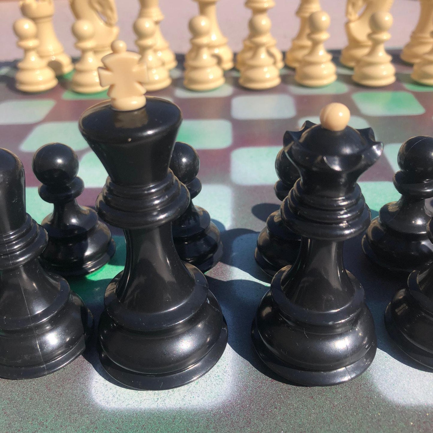 Large Chess Set - Berry Green