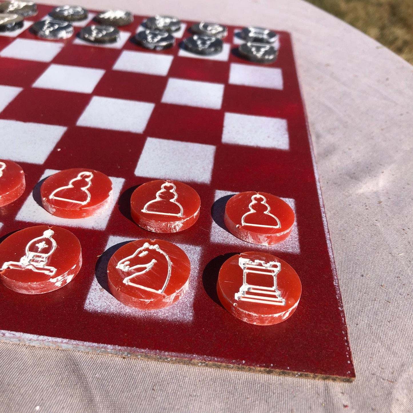 Chess Set - Sunset Red