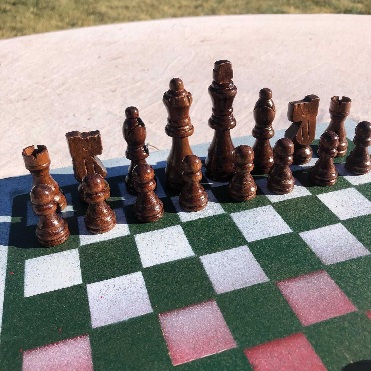 Chess Set - Faded Christmas Colors