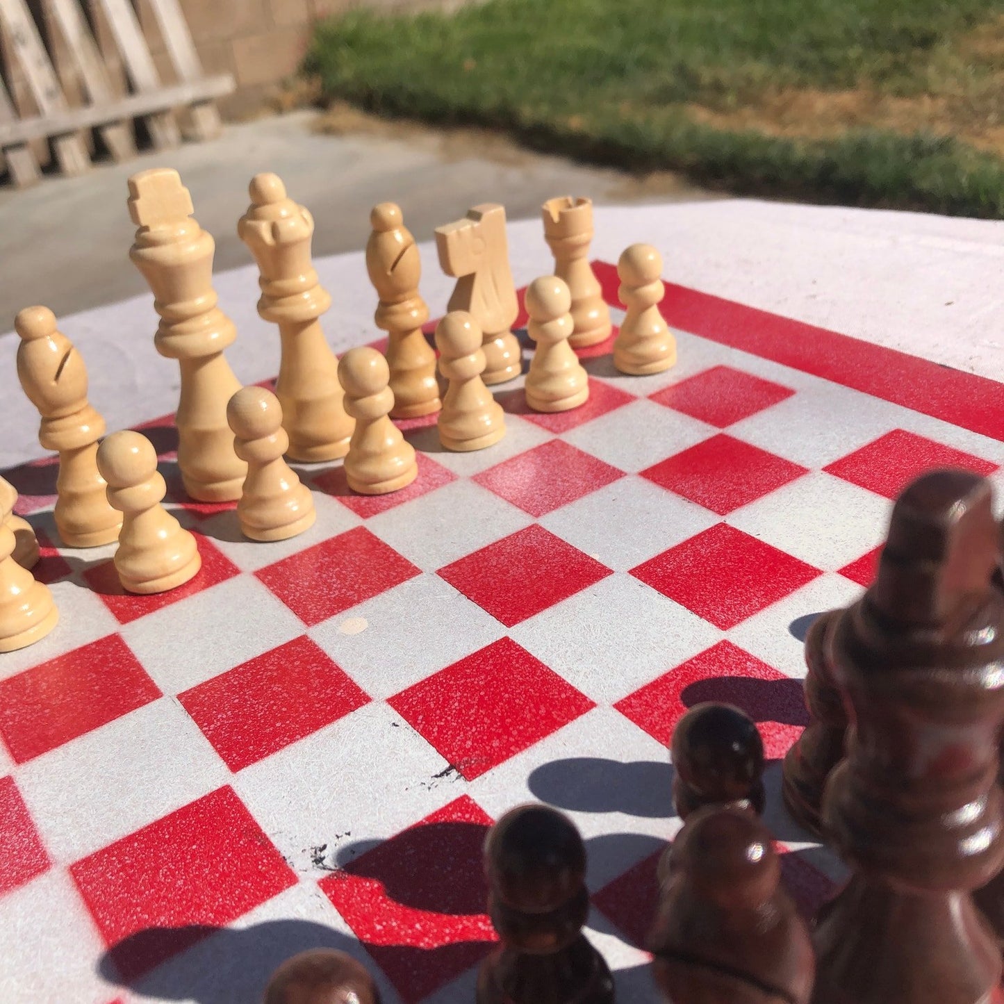 Chess Set - White & Red