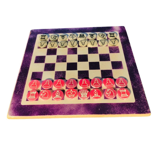 Chess Set - Purple Pink Combo (Resin Pieces)