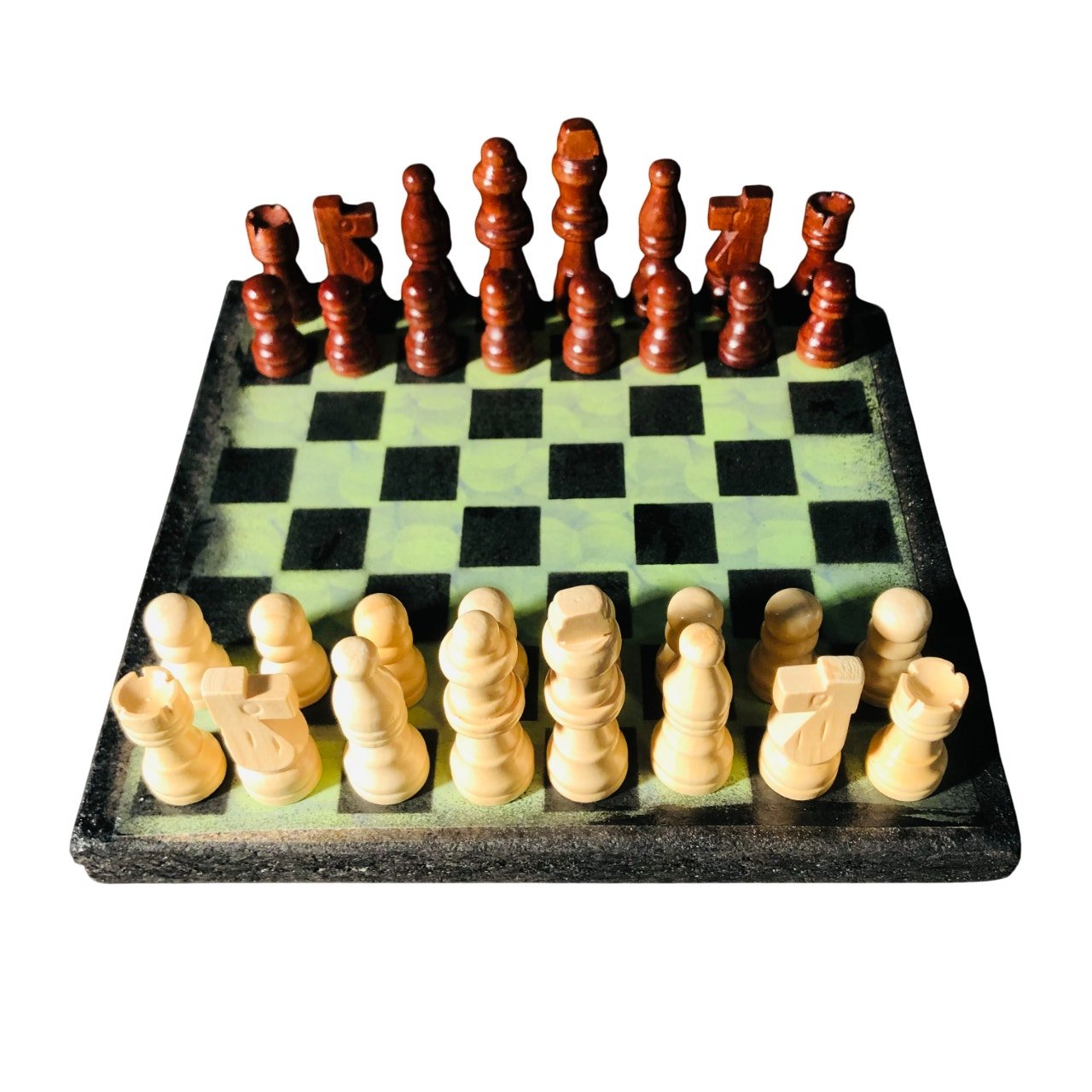 Scrapbook Chess Set - Sapphire Green