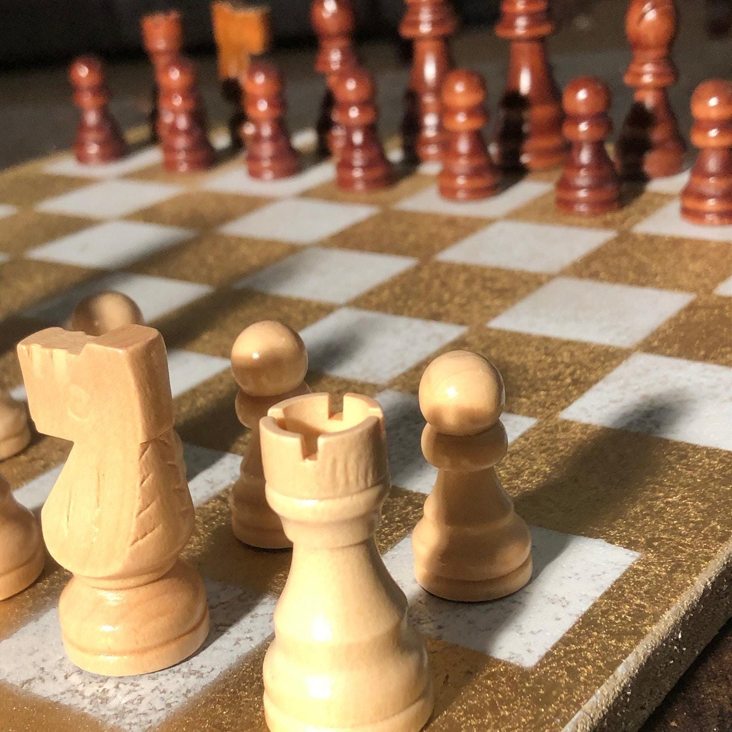 Chess Set - Gold & White